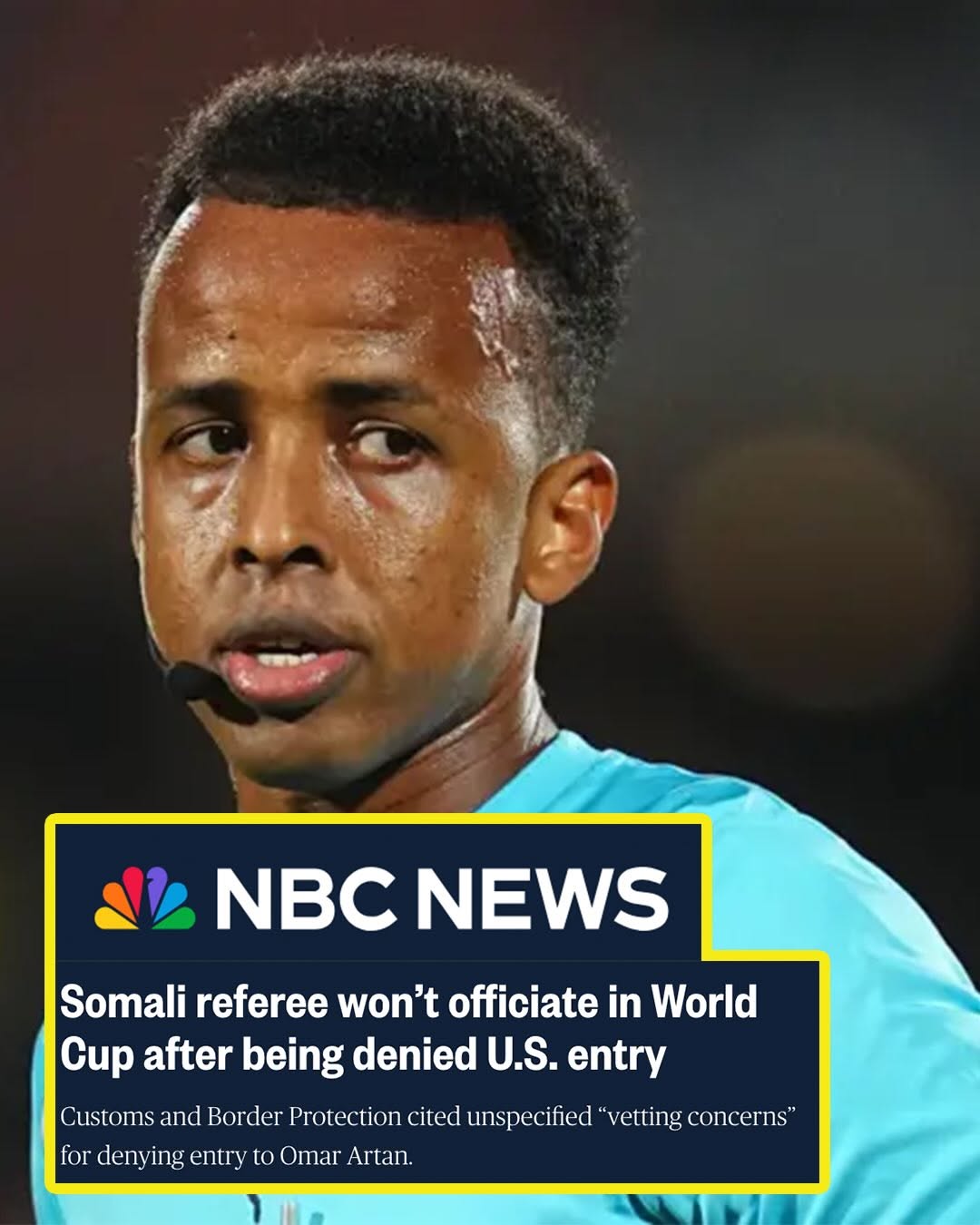 Visto Negato All’Arbitro Somalo, Fifa Conferma ️