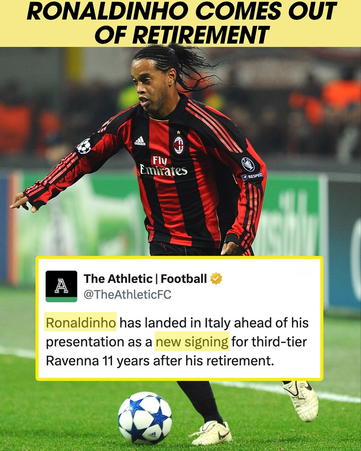 Ronaldinho Torna Al Calcio Professionistico